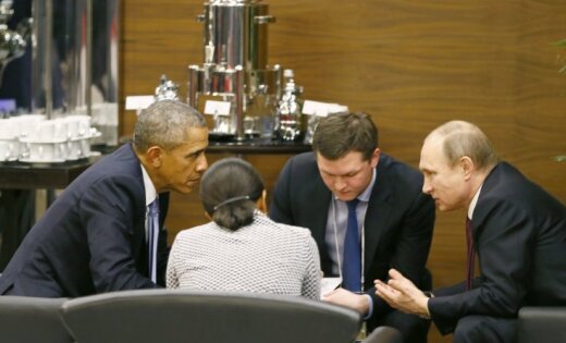 Путин и Обама провели получасовой'саммит за кофейным столиком