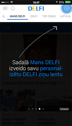 Mobilā ziņu aplikācija - DELFI