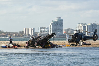 Divu helikopteru sadursmē Austrālijā četri bojāgājušie