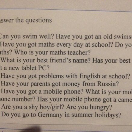 Вопрос из школьного задания по английскому языку: 