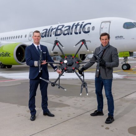 'airBaltic' un 'LMT' sadarbosies dronu inovāciju jomā
