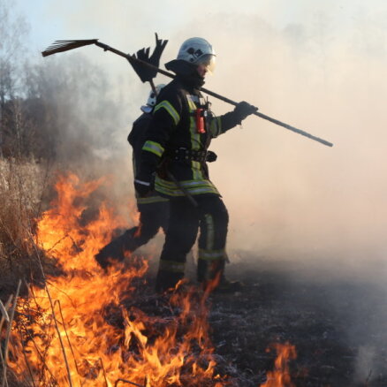 Latvijā dzēsts šogad pirmais kūlas ugunsgrēks