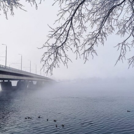 Lasītāja ziemas foto: 'Pa ceļam uz Daugavgrīvas molu'