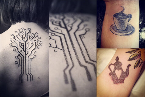 Точ(еч)ная работа: 25 отличных татуировок в стиле матричного принтера