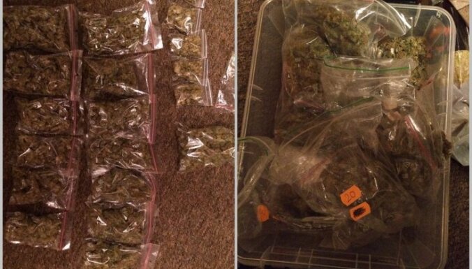 В Риге и Малпилсе полиция изъяла 400 граммов марихуаны
