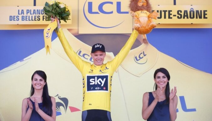 Trīskārtējais čempions Frūms pārņem vadību 'Tour de France' kopvērtējumā