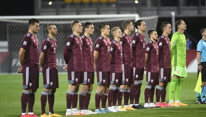 Latvijas futbolisti aizvada pārbaudes spēli izbraukumā ar Sanmarīno