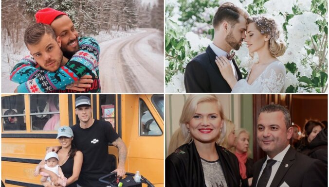 Gads mīlas zīmē: slavenu latviešu kāzas, bēbīši un jaunie pārīši