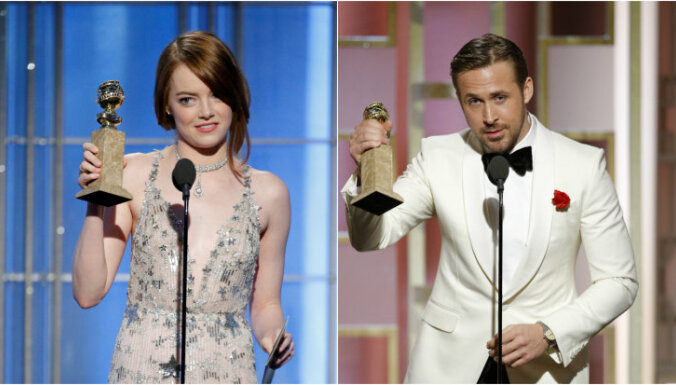 'La La Land' ar septiņām godalgām triumfē 'Zelta globusu' ceremonijā