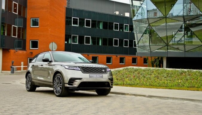 Jaunā 'Range Rover Velar' apvidnieka fotosesija Rīgā
