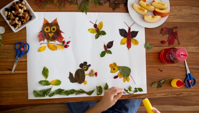 Radošas nodarbes bērniem ar košajām rudens lapām