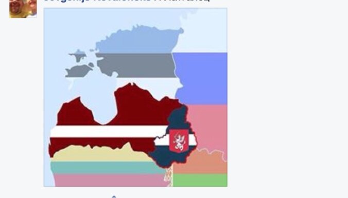 Prokrieviskie aktīvisti izveido 'Latgales Tautas Republikas' karogu