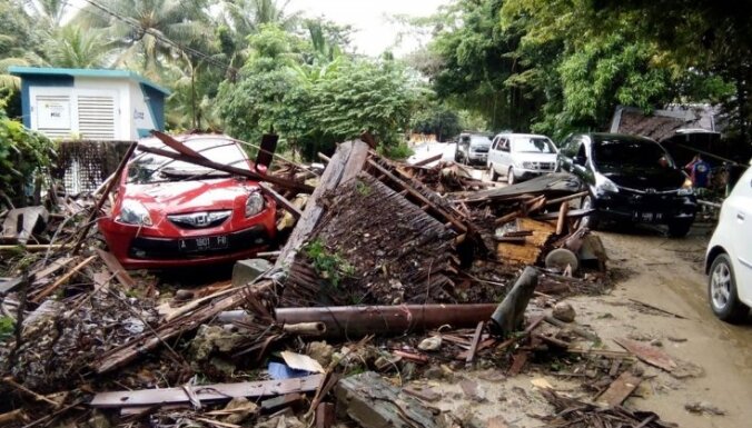 Nav ziņu par Indonēzijas cunami cietušiem Latvijas valstspiederīgajiem