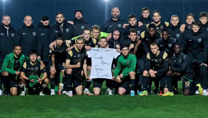 'Valmiera' FC pārstāvošie ukraiņi piekrita spēlēt pret Krievijas klubiem un nodeva savu vēstījumu
