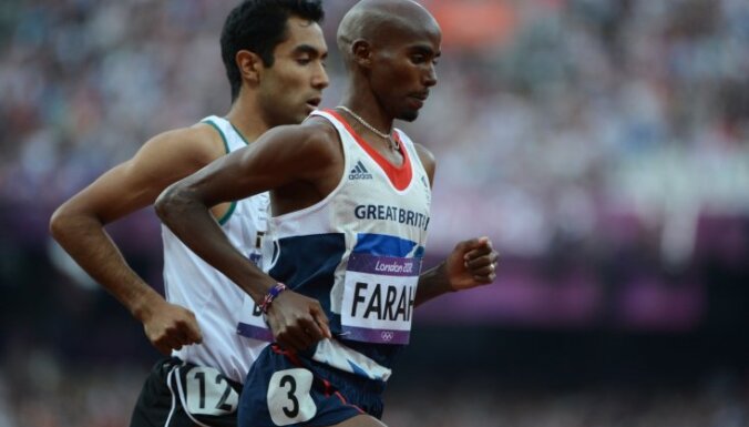 Lielbritānijas sportists Farahs izcīna otro zeltu Londonas Olimpiādē