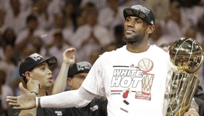 Maiami 'Heat' smagā cīņā izcīna otro NBA čempionu titulu pēc kārtas