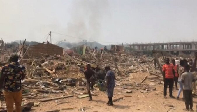 Sprādzienā Ganā dzīvību zaudējuši vismaz 17 cilvēki