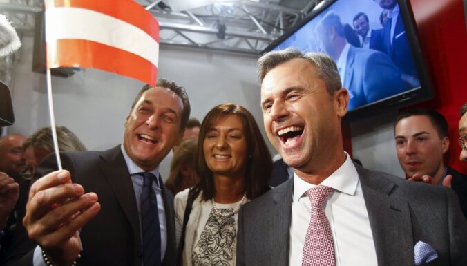 Labējo uzvara prezidenta vēlēšanās satricina Austrijas valdošo koalīciju