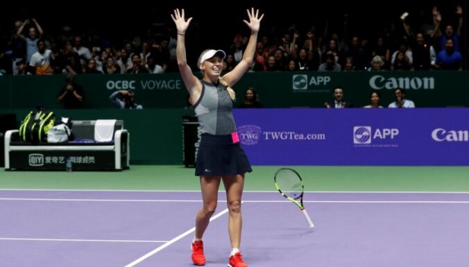 Vozņacki pirmo reizi karjerā triumfē WTA finālturnīrā