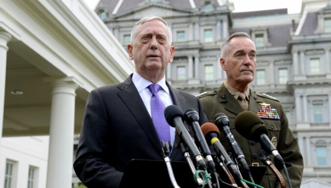 ASV aizsardzības ministrs: Vašingtona vēlas diplomātisku risinājumu Ziemeļkorejas krīzei