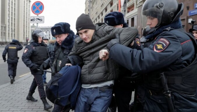 Maskavā aizturēti vairāk nekā 260 protestētāji