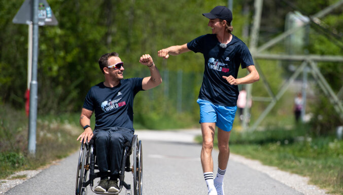 Jonass un Ikauniece palīdz sasniegt 'Wings for Life World Run' labdarības skrējiena rekordu
