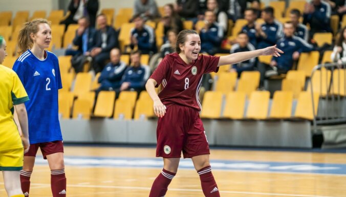 Latvijas sieviešu telpu futbola izlase EČ atlasē debitē neveiksmīgi