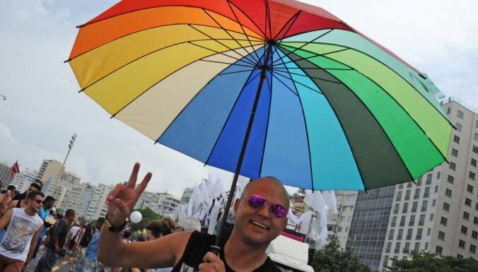 LGBT Pride parade along Copacabana beach in Rio