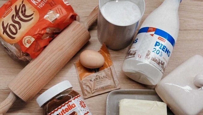 'Nutellas' tostermaižu rullīši ar cukuru un kanēli