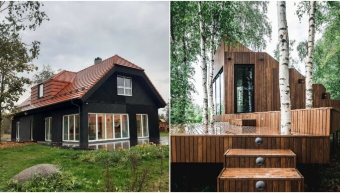 Foto: Kādas koka mājas Igaunijā pretendē uz titulu 'Labākā koka būve 2020'