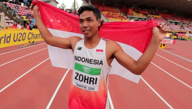 Indonēziešu sprinteris junioru PČ šokē vieglatlētikas pasauli