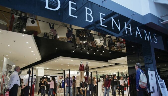 Lielbritānijas lielveikalu tīkls 'Debenhams' sāk likvidācijas procesu