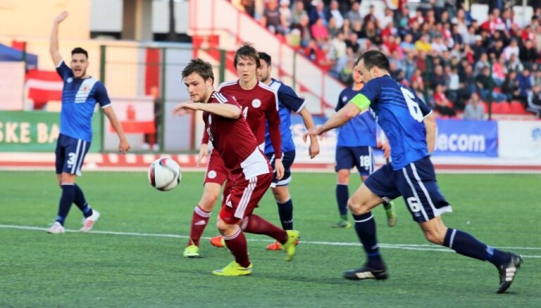 Футболисты Латвии прервали 13-матчевую безвыигрышную серию разгромом Гибралтара