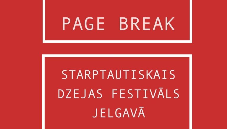 Izziņo pirmā starptautiskā dzejas festivāla 'Page Break' programmu