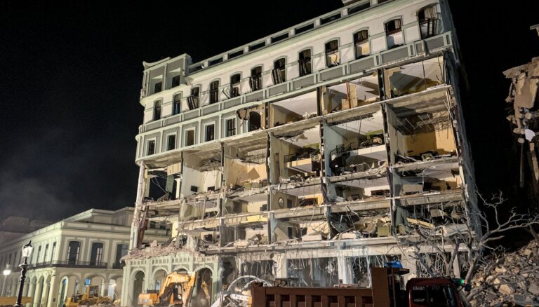 Sprādzienā Havanas viesnīcā 18 bojāgājušie (Plkst.17.55)