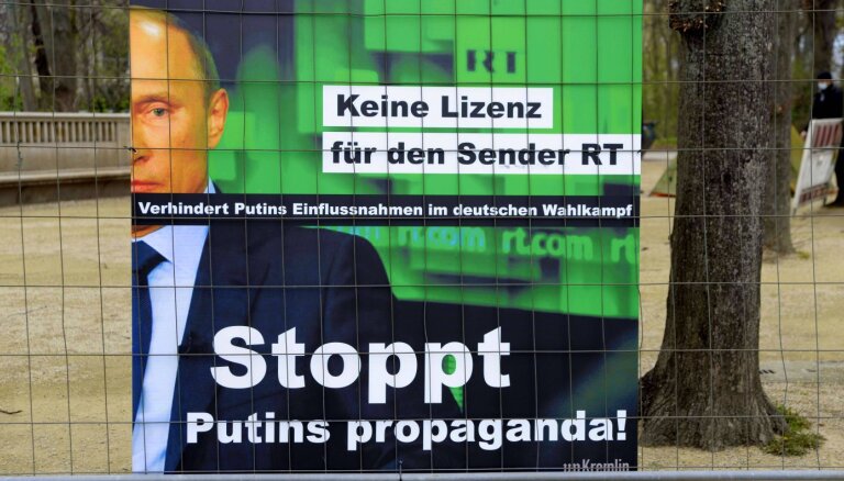 Vācijas mediju uzraugs vēršas pret Kremļa propagandas telekanālu RT internetā
