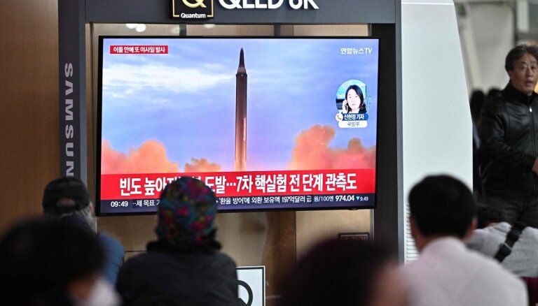 Ziemeļkoreja veikusi sesto raķešu testu divu nedēļu laikā