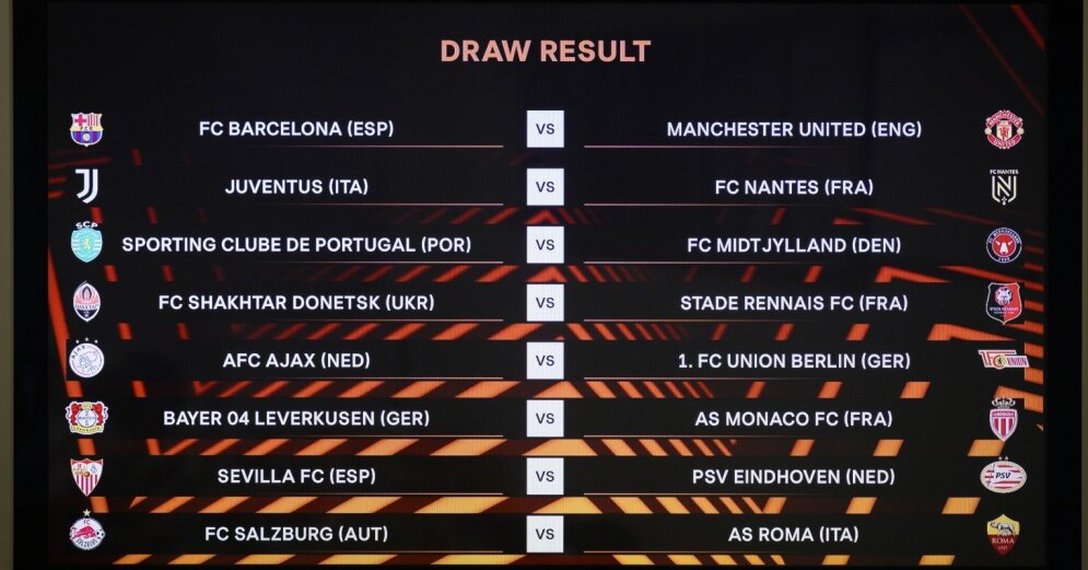 Eiropas līgā allerede i det første «sluttspillet» råð «saldais drås»: «Barcelona»-lån «Manchester United»