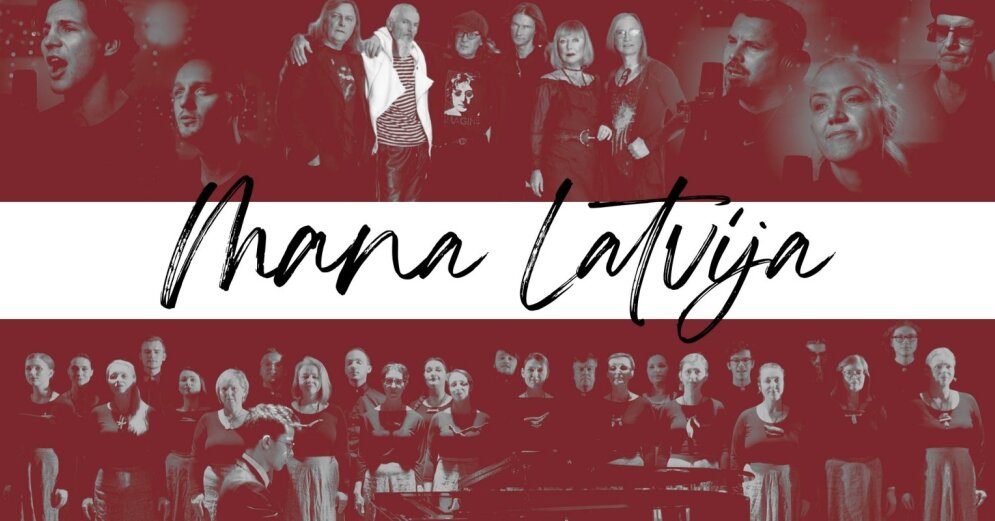 Listen up!  The choir of local music stars has recorded a special song for Latvia