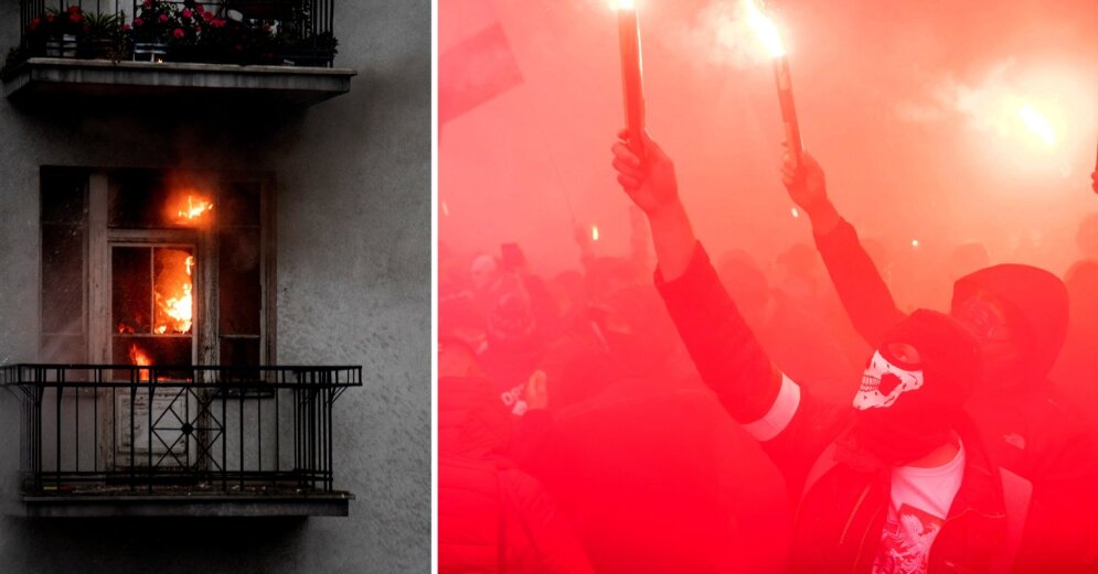 Video: How the participants of the Polish Independence March burned out the ‘wrong apartment’